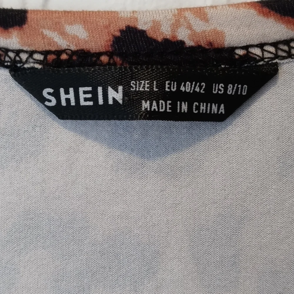 Shein long sleeve blouse large or 8/10 leopard